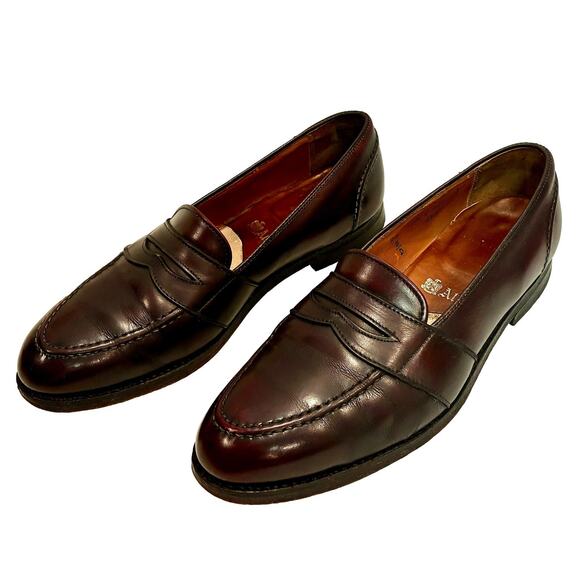 Vintage Alden “Parisian” Oxblood Penny Loafers 8.5B Men / Women 10.5 - Picture 2 of 13